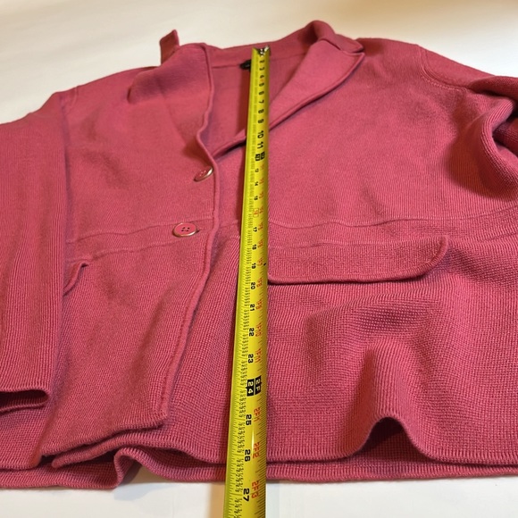 Talbots 2X pure Marino wool button-up cardigan sweater woman’s pink - Picture 6 of 11